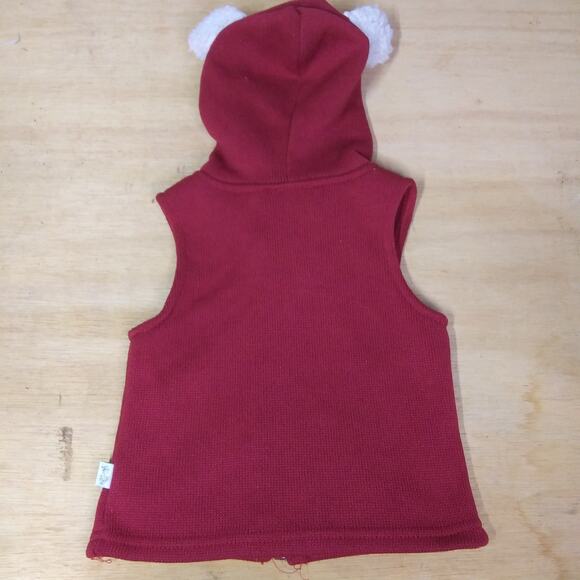 DUCK DUCK GOOSE Zip Up Sweater Vest Red SZ 0-3mo - Picture 6 of 7
